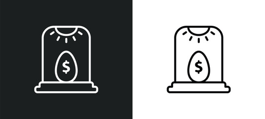 Wall Mural - business incubator line icon in white and black colors. business incubator flat vector icon from bus