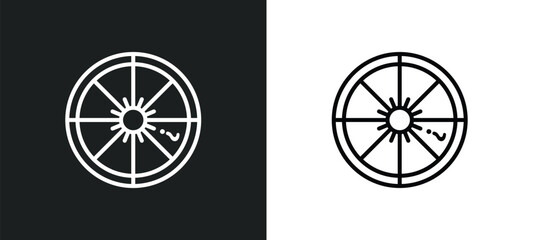 Wall Mural - trivial line icon in white and black colors. trivial flat vector icon from trivial collection for we