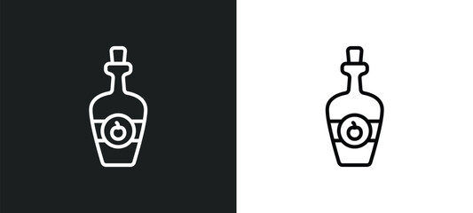 cider line icon in white and black colors. cider flat vector icon from cider collection for web, mobile apps and ui.