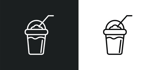 Canvas Print - frappe line icon in white and black colors. frappe flat vector icon from frappe collection for web, mobile apps and ui.