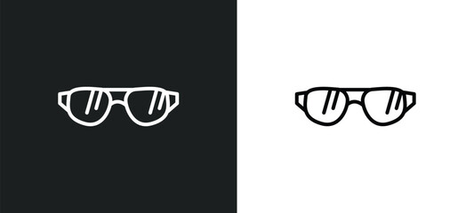 Wall Mural - eyewear line icon in white and black colors. eyewear flat vector icon from eyewear collection for we