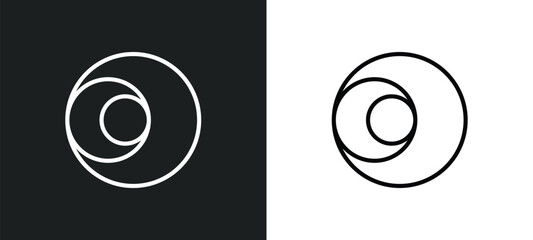 Wall Mural - circular de line icon in white and black colors. circular de flat vector icon from circular de colle