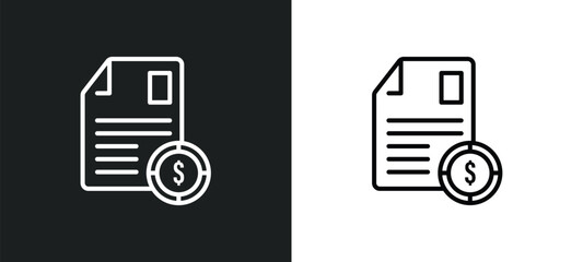 Sticker - stock dealing line icon in white and black colors. stock dealing flat vector icon from stock dealing collection for web, mobile apps and ui.