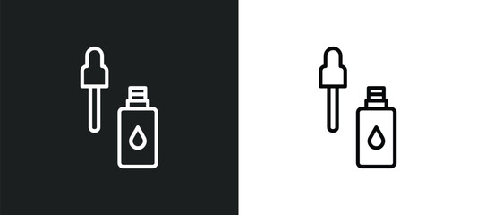 Wall Mural - skincare line icon in white and black colors. skincare flat vector icon from skincare collection for