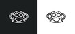 knuckle line icon in white and black colors. knuckle flat vector icon from knuckle collection for web, mobile apps and ui.