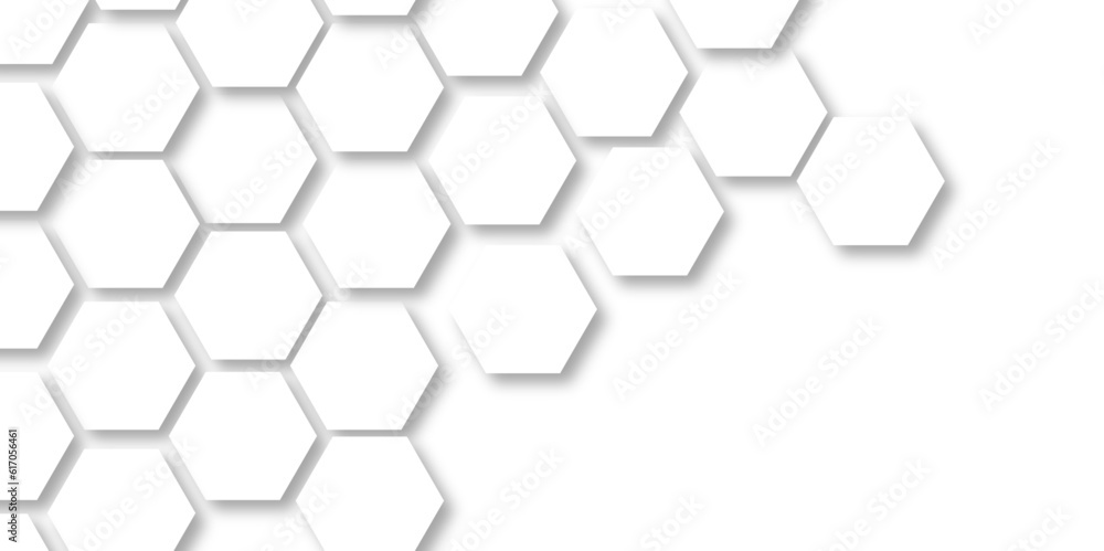 Abstract background with hexagons. 3d Hexagonal structure futuristic ...