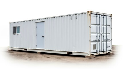 Wall Mural - Mobile office buildings or container site office for construction site. Shipping container. Portable house and office cabins,Generative AI illustration