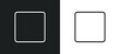 rounded corners square line icon in white and black colors. rounded corners square flat vector icon from rounded corners square collection for web, mobile apps and ui.