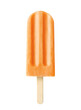Orange fruit popsicle isolated on white background