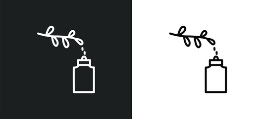 Wall Mural - floral decorations line icon in white and black colors. floral decorations flat vector icon from flo