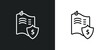 actual cash value line icon in white and black colors. actual cash value flat vector icon from actual cash value collection for web, mobile apps and ui.