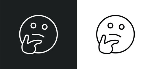 line icon in white and black colors. flat vector icon from collection for web, mobile apps and