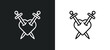 romeo and juliet line icon in white and black colors. romeo and juliet flat vector icon from romeo juliet collection for web, mobile apps ui.