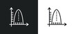 ballistic line icon in white and black colors. ballistic flat vector icon from ballistic collection for web, mobile apps and ui.