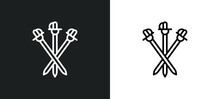 Three Musketeers Line Icon In White And Black Colors. Three Musketeers Flat Vector Icon From Three Musketeers Collection For Web, Mobile Apps And Ui.