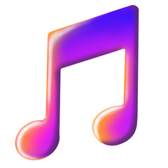 music note icon isolated on transparent background 