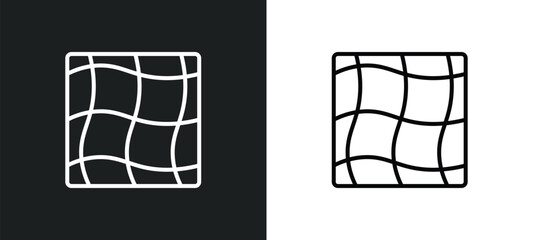 Wall Mural - mesh line icon in white and black colors. mesh flat vector icon from mesh collection for web, mobile apps and ui.