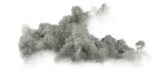 Aufkleber - Carbon pollution realistic clouds cutout transparent backgrounds 3d render png