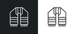 tallit line icon in white and black colors. tallit flat vector icon from tallit collection for web, mobile apps and ui.