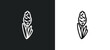 hyacinth line icon in white and black colors. hyacinth flat vector icon from hyacinth collection for web, mobile apps and ui.