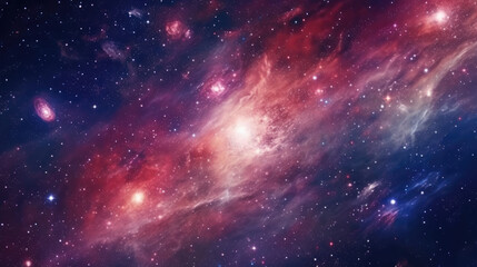 Wall Mural - space galaxy background created with generative ai technology