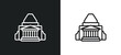 shrine of remembrance line icon in white and black colors. shrine of remembrance flat vector icon from shrine of remembrance collection for web, mobile apps and ui.