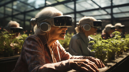 Future virtual reality learning process for elderly people in a care home using Vision glasses for multimedial training 