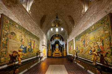 Wall Mural - The gothic interior of the small Chapel of Hope inside the Cathedral of Saint Mary of Girona, in the Catalonian city of Girona, Spain.