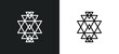 sri yantra line icon in white and black colors. sri yantra flat vector icon from sri yantra collection for web, mobile apps and ui.