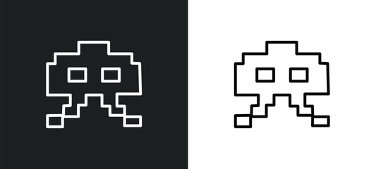 Wall Mural - line icon in white and black colors. flat vector icon from collection for web, mobile apps and