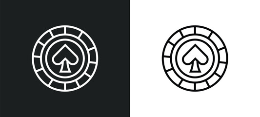 Wall Mural - line icon in white and black colors. flat vector icon from collection for web, mobile apps and