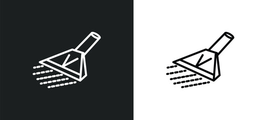 Wall Mural - carpet cleaning line icon in white and black colors. carpet cleaning flat vector icon from carpet cl