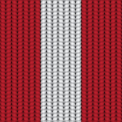 Poster - Flag of Peru on a braided rop.