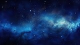 Fototapeta Kosmos - Galaxy with a blue star background, generated by AI