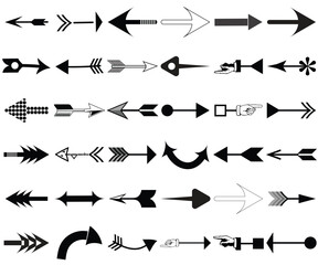 Wall Mural - arrows big black set icons. arrow icon. arrow vector collection. arrow. cursor. modern simple arrows