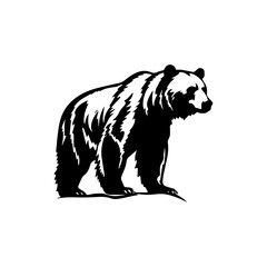 bear silhouette illustration