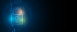 © kras99 - Cyber security and information or network protection with lock. Future technology web services for business and internet project