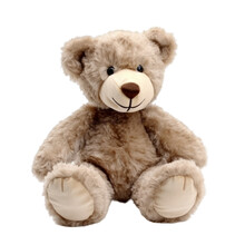 Cute Brown Teddy Bear Stuffed Animal Isolated On A Transparent Background