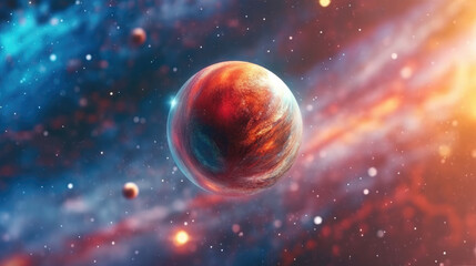 Wall Mural - planet in space created with generative ai technology