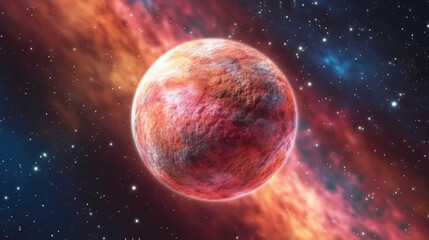 Wall Mural - planet in space created with generative ai technology