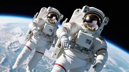 Wall Mural - astronaut in space  created with Generative AI Technology