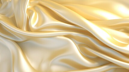Smooth elegant silk with wavy folds in full screen. Abstract elegant background for design. Delicate and elegant cloth. Generative AI. Illustration for banner, poster, cover, brochure or presentation.