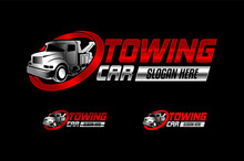 Towing Car Logo Template Crane Service Car Evacuation