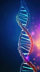 Wall Mural - dna helix. creative background dna structure. dna molecule. generative ai