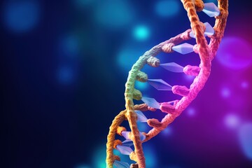 Wall Mural - dna helix. creative background dna structure. dna molecule. generative ai