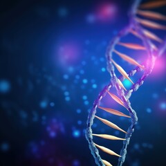 Wall Mural - dna helix. creative background dna structure. dna molecule. generative ai