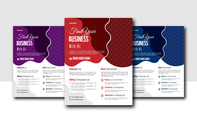 professional creative unique flyer design horizontal simple clean template vector design, layout in rectangle size.