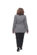 © ASDF - rear view. modern mature woman walking away