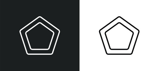 Canvas Print - gradient line icon in white and black colors. gradient flat vector icon from gradient collection for web, mobile apps and ui.