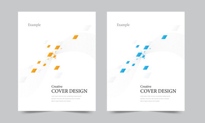  Cover design for annual report and business catalog, magazine, flyer or booklet. Brochure template layout. A4 cover vector EPS-10